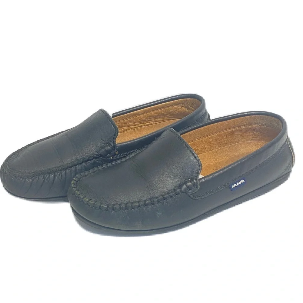 Atlanta Moccasin kids black Penny Loafers size 4.5